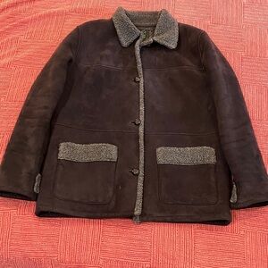 Ralph Lauren men’s medium Black Gray Sherpa Jacket